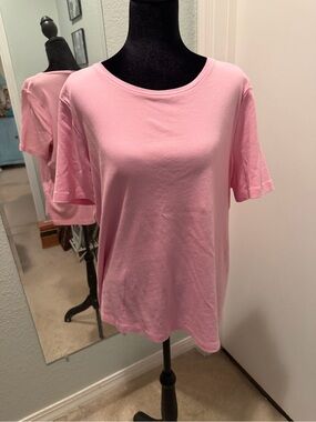Talbots Woman Coral Pink Cotton Tee
